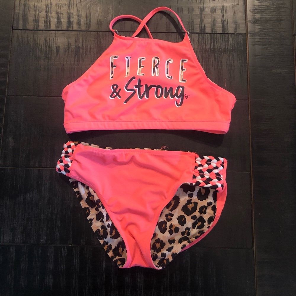 Justice Reversible swimsuit size 14